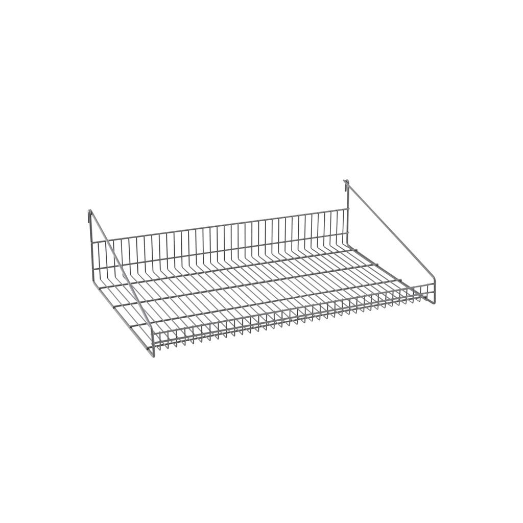 Metro GS1830K4 SmartWall Grid Shelf with Retaining Ledge, Metroseal Gray Epoxy, 18" x 30"