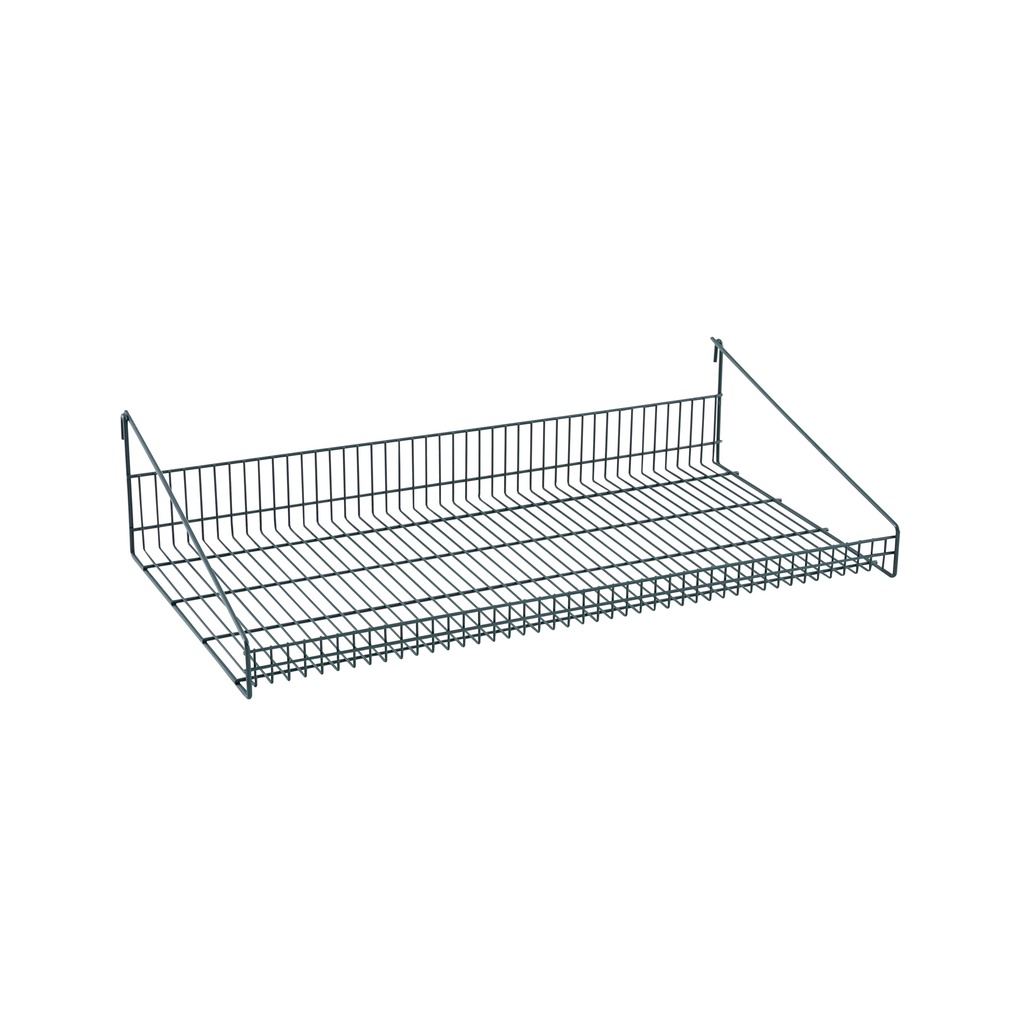 Metro GS1836K3 SmartWall Grid Shelf with Retaining Ledge, Metroseal Green Epoxy, 18" x 36"