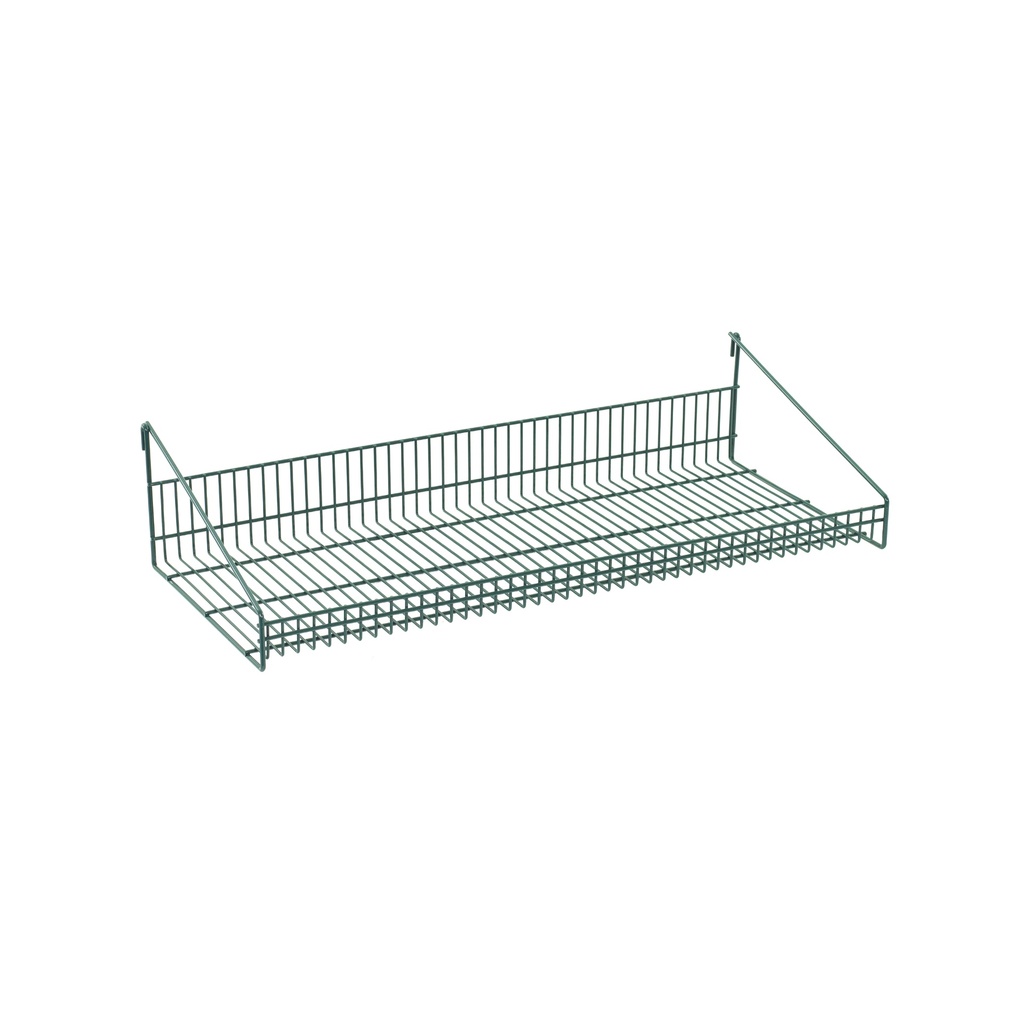 Metro GS1436K3 SmartWall Grid Shelf with Retaining Ledge, Metroseal Green Epoxy, 14" x 36"