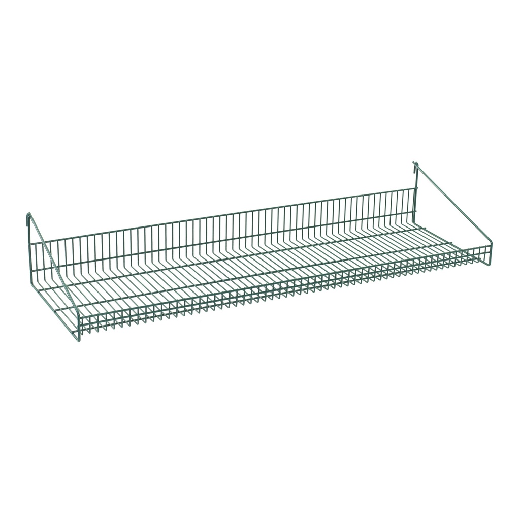 Metro GS1448K3 SmartWall Grid Shelf with Retaining Ledge, Metroseal Green Epoxy, 14" x 48"