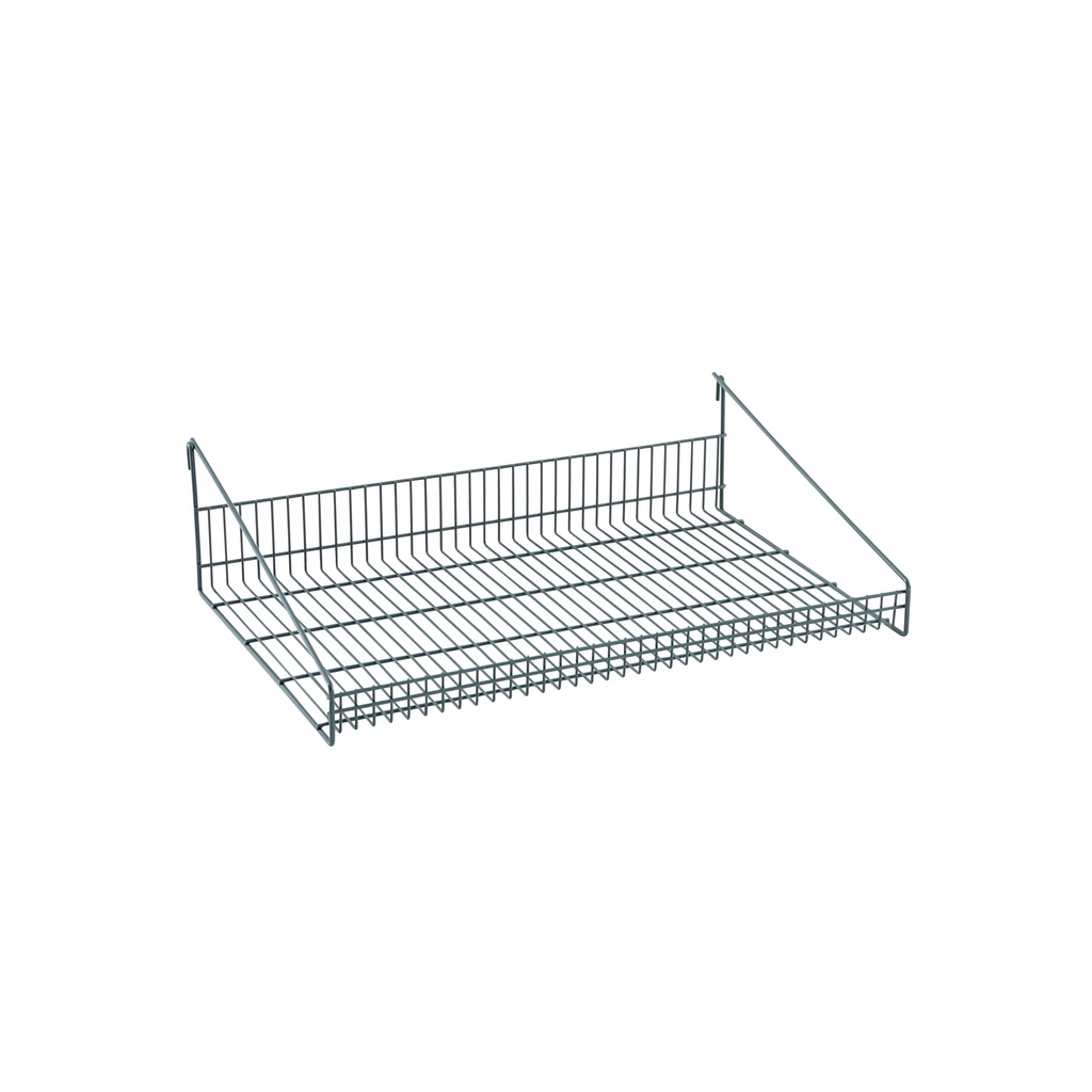 Metro GS1830K3 SmartWall Grid Shelf with Retaining Ledge, Metroseal Green Epoxy, 18" x 30"