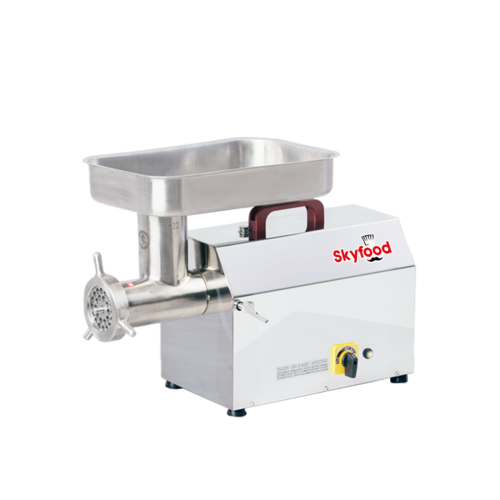 Skyfood Equipment SMG22F Heavy-Duty Countertop Meat Grinder 1-1/2 HP Stainless Steel 200 RPM Forward Reverse Switch