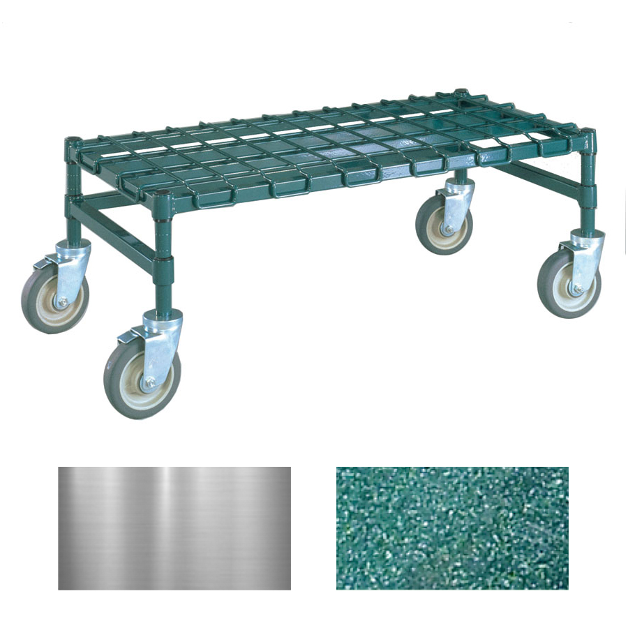 Metro MHP33K3 Super Erecta Mobile Heavy-Duty Dunnage Rack, Metroseal Green Epoxy, 18" x 36"
