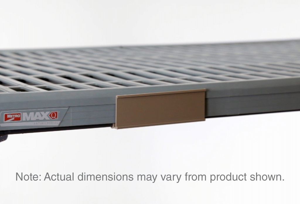Metro MQ24LH Label Holder for Super Erecta Pro and MetroMax Q Industrial Plastic Shelving, Tan, 15.4375" L