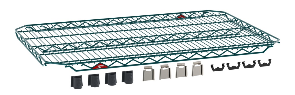 Metro EZA-1836NK3 Super Erecta EZ-ADD Wire Shelf, Metroseal Green, 18" x 36"