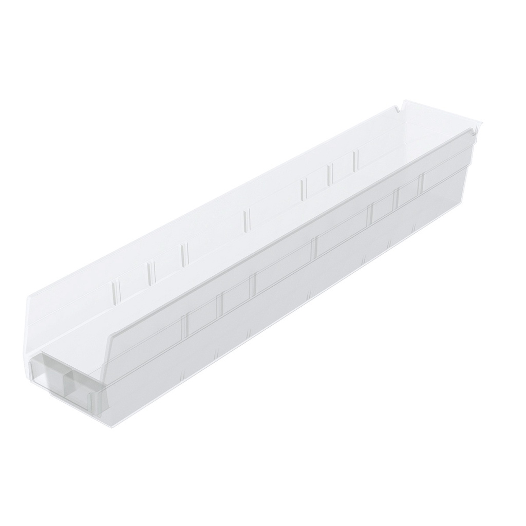 Metro MB30124CLN Nesting Shelf Bin, Clear, 23.6" x 4.12" x 4"
