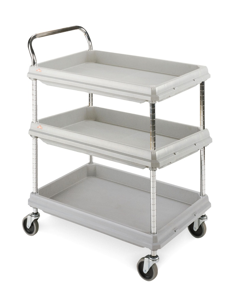 Metro BC2030-3DG Deep Ledge 3-Shelf Utility Cart, Gray, 20" x 30"