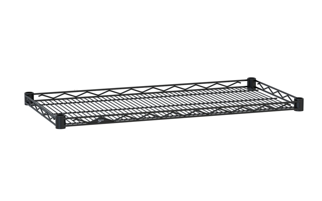 Metro HDM1448BL Super Erecta Drop Mat Wire Display Shelf, Black, 14" x 48"