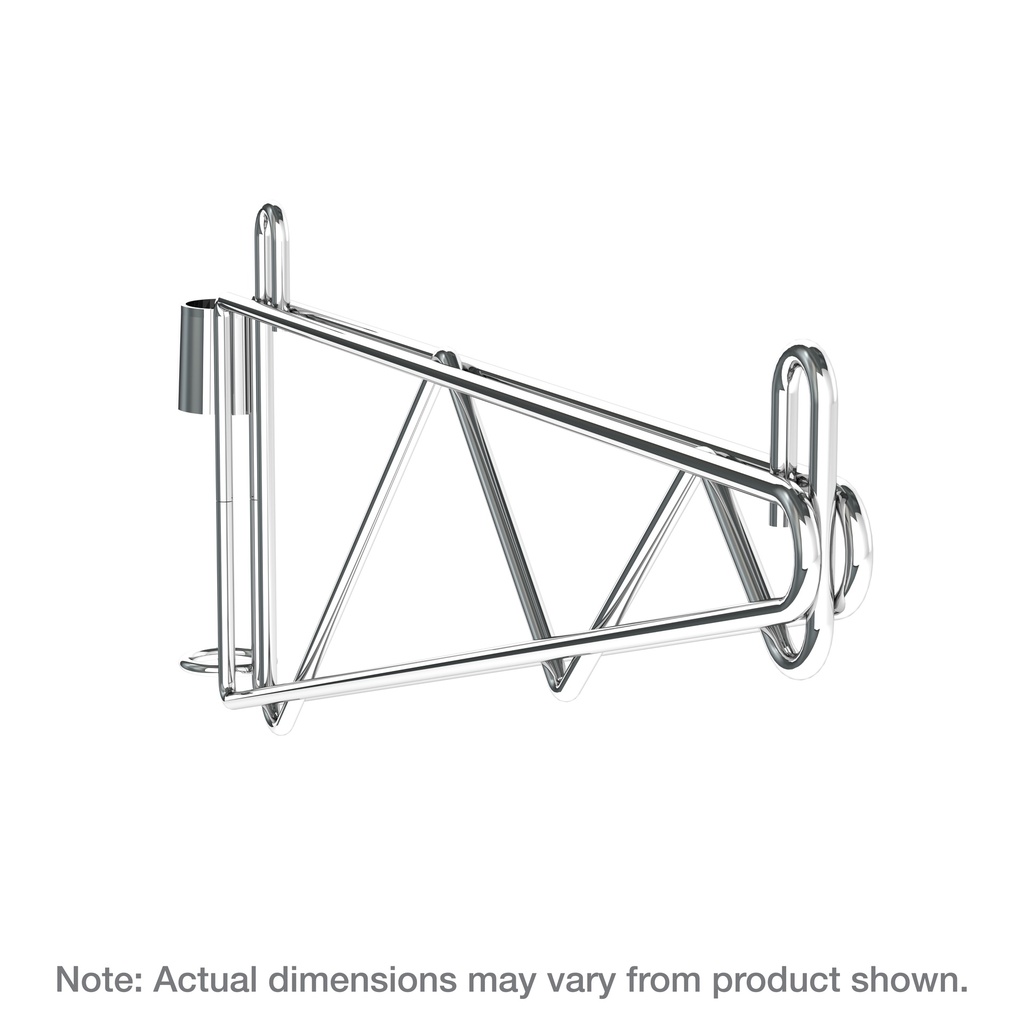 Metro 1WS14S Super Erecta Post-Type Wall Mount Single Shelf Support for 14" Wide Shelves, Stainless Steel