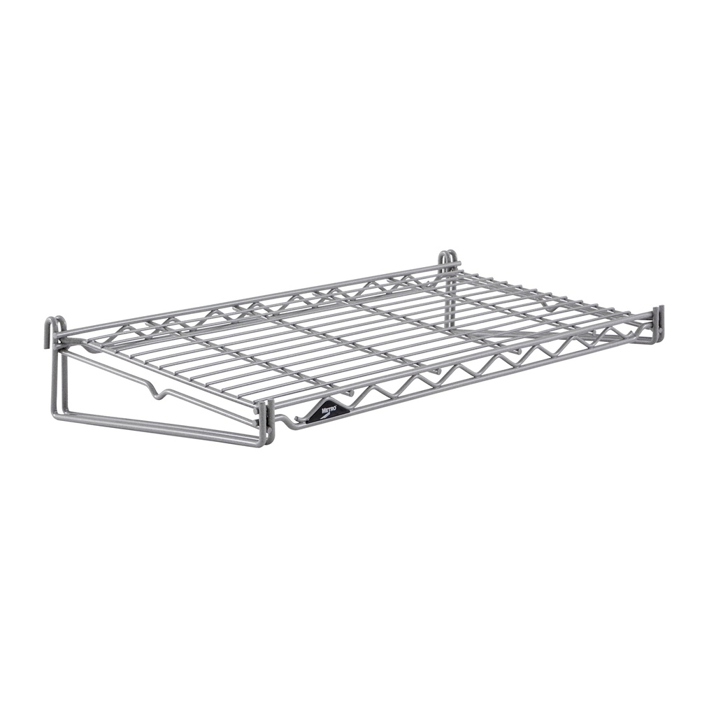 Metro FGS1224K4 SmartWall Flat Grid Shelf, Metroseal Gray Epoxy, 12" x 24"