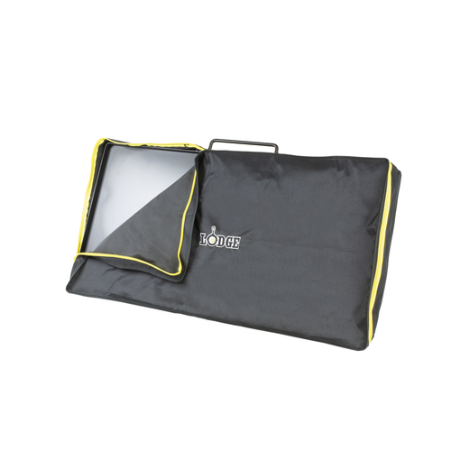Lodge Cast Iron AT-7 Outdoor Cooking Table Tote Weather Resistant Black Self Healing Zipper Snap Closure