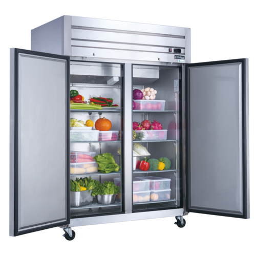 Dukers Appliance Co D55AR Refrigerator Reach-In Two-Section 55 Inch Top Mount Self-Contained Energy Star