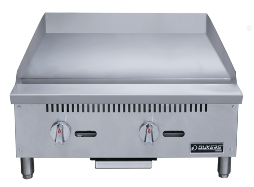 Dukers Appliance Co DCGM24 Griddle Gas Countertop 24 Inch 60000 BTU Stainless Steel with Adjustable Legs