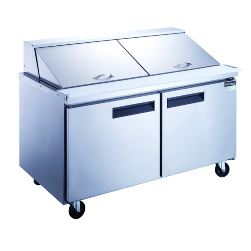 Dukers Appliance Co DSP60-24M-S2 Mega Top Sandwich Salad Prep Table Two Section 60 Inch Stainless Steel Refrigeration