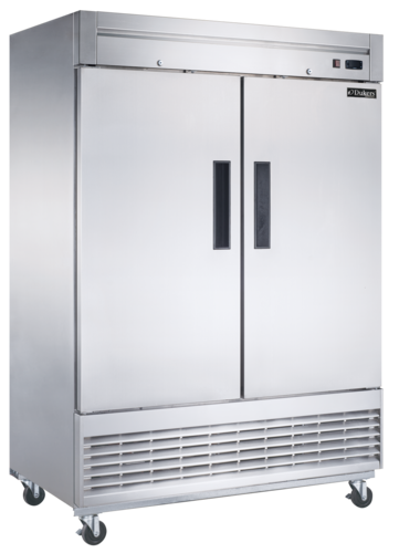 Dukers Appliance Co D55R Refrigerator Reach-In Two-Section 55-1/3W x 32-5/8D x 80-3/8H Energy Star Certified