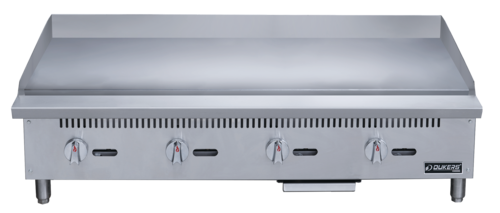 Dukers Appliance Co DCGM48 Griddle Gas Countertop 48W x 30D x 15H 3/4 Thick Steel 4 Burners Stainless Steel
