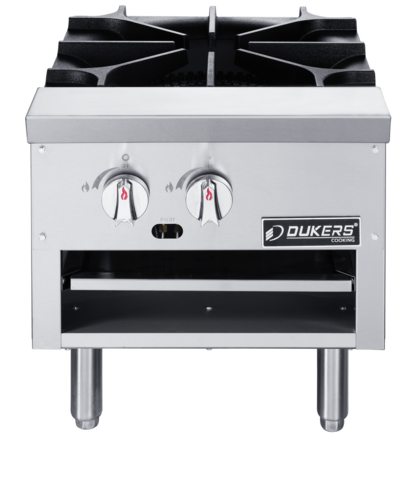 Dukers Appliance Co DCSPB1 Stock Pot Range Gas 18W x 24D x 18H Heavy Duty Cast Iron Burner 80000 BTU CSA Approved