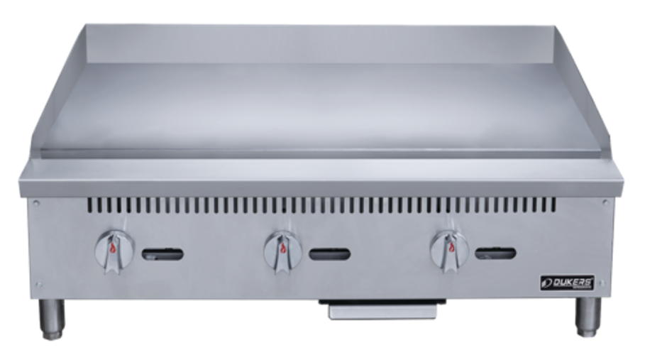 Dukers Appliance Co DCGM36 Griddle Gas Countertop 36 Inch 3 Burner Stainless Steel 90000 BTU LP Conversion Kit