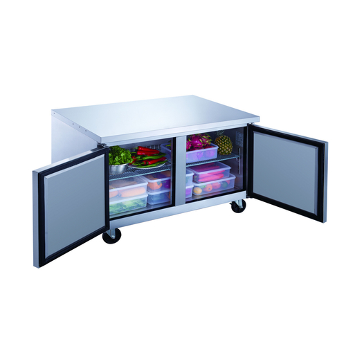 Dukers Appliance Co DUC48F Undercounter Freezer Two Section 48 Inch Stainless Steel Digital Temperature Control