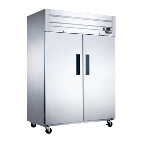 Dukers Appliance Co D55AF Freezer Reach-In Two-Section 55-1/3W x 34D x 80-3/8H Top Mount Refrigeration