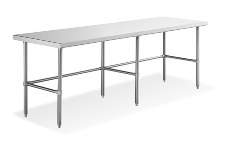 Steel Works SWWTSOB-3084-2R-318 Work Table,  73" - 84", Stainless Steel Top