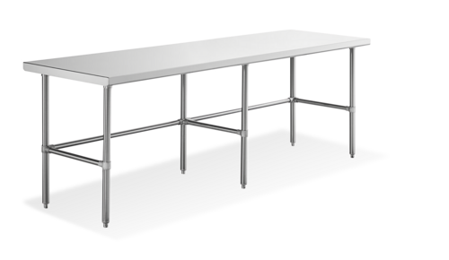 Steel Works SWWTSOB-2496-2R-318 Work Table,  85" - 96", Stainless Steel Top