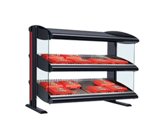 Hatco HZMS-54D Spot On Slant Heated Zone Merchandising Warmer Countertop Dual Shelf Infrared Heat LED Lighting