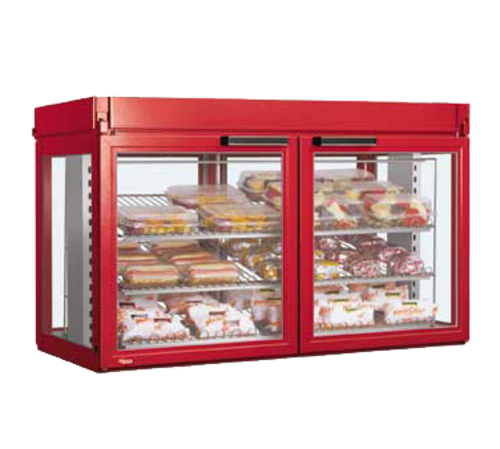 Hatco LFST-48-2X Flav-R-Savor Non-Humidified Merchandising Cabinet Countertop with Adjustable Shelves and French Doors