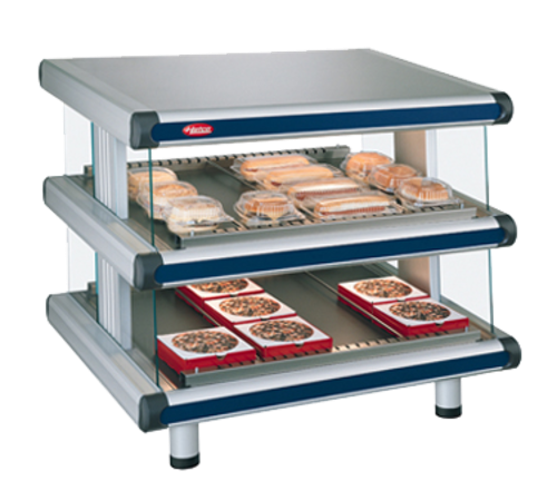 Hatco GR2SDS-48D Glo-Ray Designer Slant Display Warmer Countertop with Adjustable Thermostat and Infrared Heat