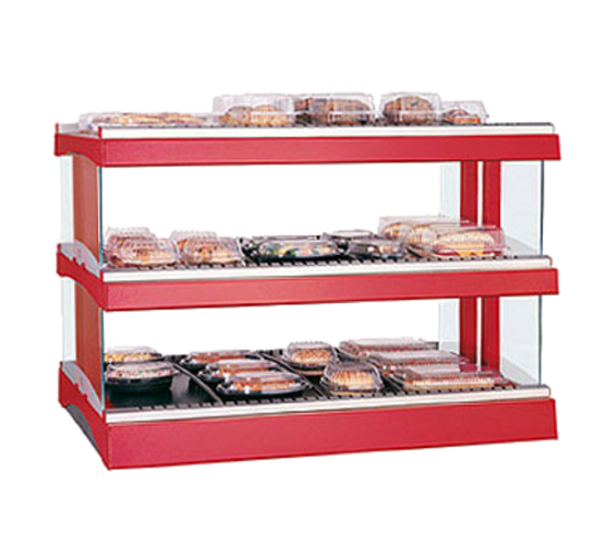 Hatco GR3SDH27D Glo-Ray Designer Horizontal Display Warmer Countertop Dual Shelf Adjustable Thermostat 1769 Watts