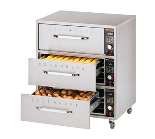 Hatco HDW-3N Warming Drawer Unit Free Standing Narrow Three Drawers Stainless Steel Thermostatic Controls Made in USA