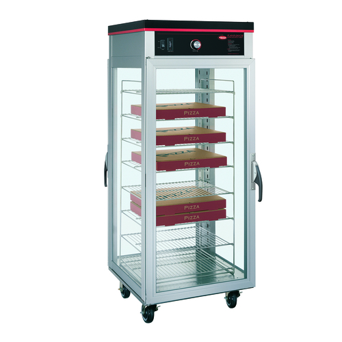 Hatco PFST-2X Flav-R-Savor Tall Dry Holding Cabinet Pass-Thru 2 Doors 8 Shelf Rack 16 Boxed Pizzas Made in USA