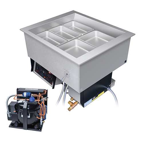 Hatco HCWBIR2DA Drop-In Hot Cold Well for Full-Size Pans with Electronic Temperature Control and Auto Defrost