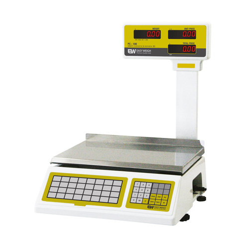 Skyfood Equipment PC-100-PL Electronic Price Computing Scale 60 lb Capacity Elevated LCD Display Ideal for Retail and Food Service