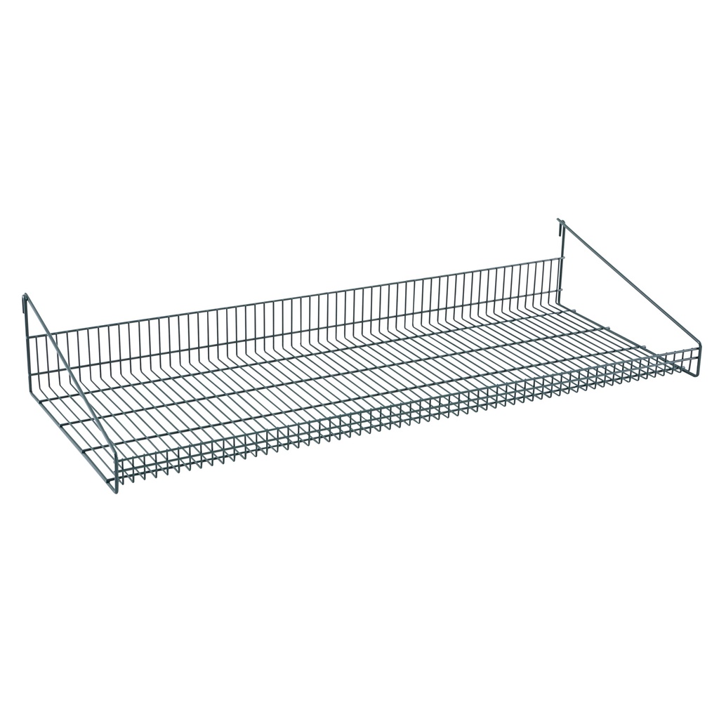 Metro GS1848K3 SmartWall Grid Shelf with Retaining Ledge, Metroseal Green Epoxy, 18" x 48"