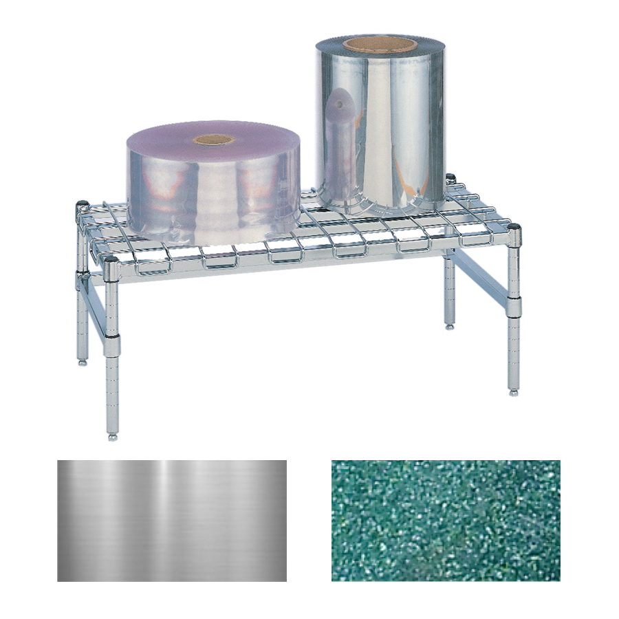 Metro HP55K3 Super Erecta Heavy-Duty Dunnage Rack, Metroseal Green Epoxy, 24" x 48"