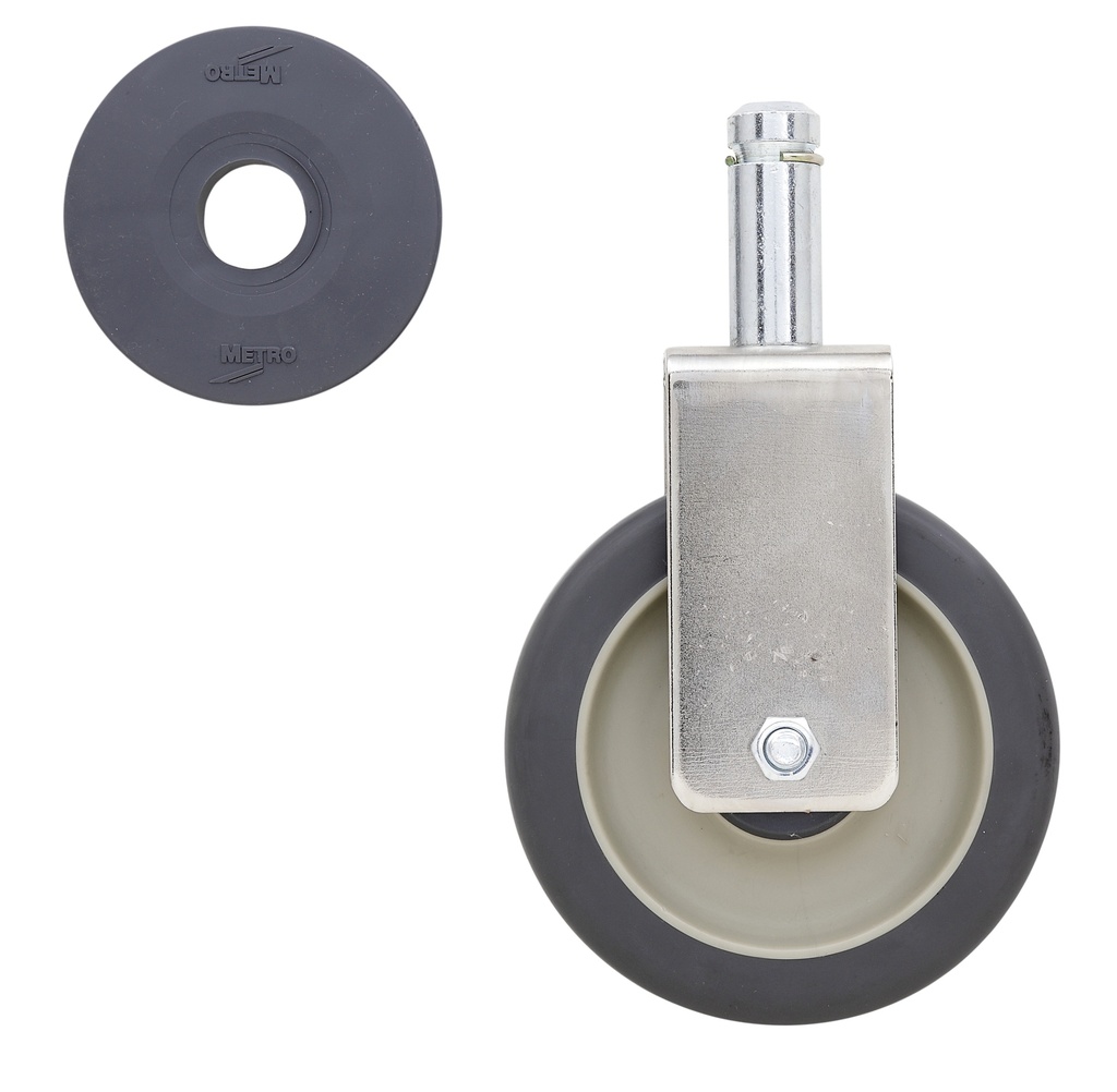 Metro 5MPR 5" Polyurethane Rigid Stem Caster for Super Erecta Industrial Wire Shelving Racks