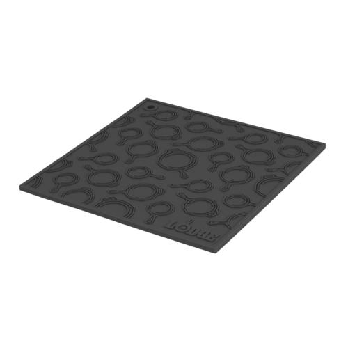 Lodge Cast Iron AS7SKT11 Silicone Trivet 7 Inch Black Heat Protection BPA Free Kitchen Accessory