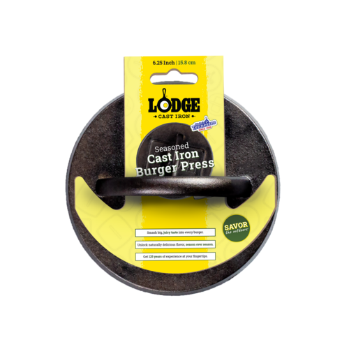 Lodge Cast Iron L6BP Hamburger Patty Press, Handheld
