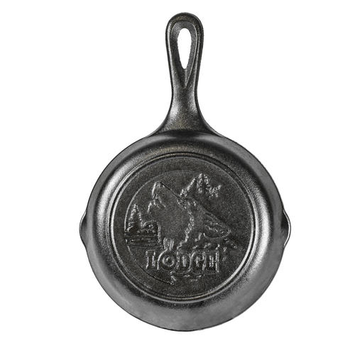 Lodge Cast Iron L3SKWLWF Wildlife Series Skillet Wolf Scene 6-11/16 Inch Round Made in USA