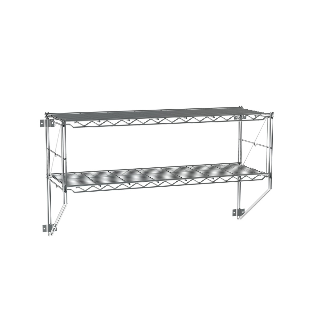 Metro 12WS32C Erecta Shelf  2-Tier Wall Kit, Chrome, 13" x 38.25" x 21"