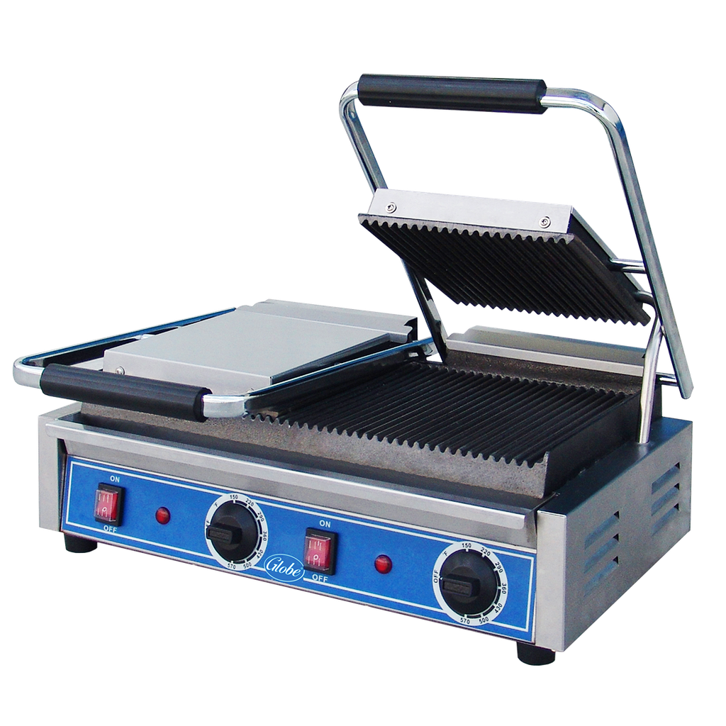 Globe GPGDUE10 Double Bistro Panini Grill Counter-top