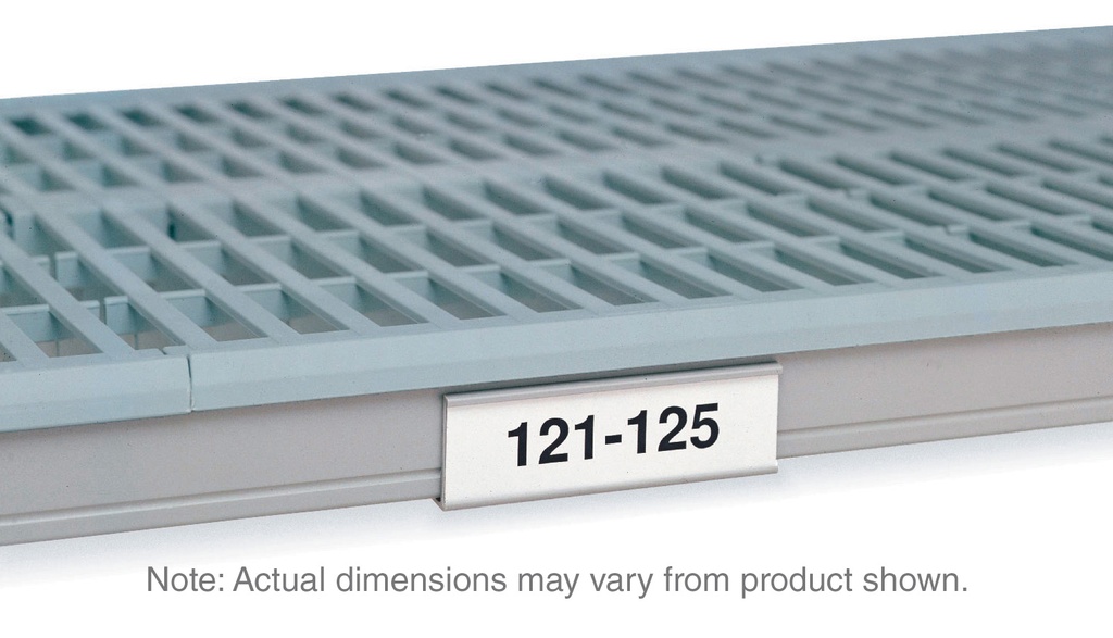 Metro 9989X1 Label Holder for MetroMax i Industrial Plastic Shelving, White, 11.28125" L