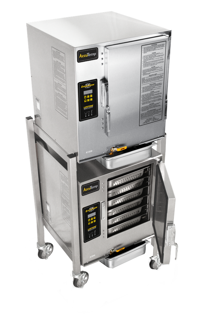AccuTemp P61201D060 DBL Steamer, Convection, Gas, Boilerless, Floor Model