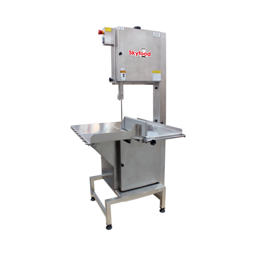 Skyfood Equipment SI-315HDE-1 Heavy Duty Meat and Bone Saw 124 Inch Blade Stainless Steel 3 HP Motor Ideal for Commercial Use