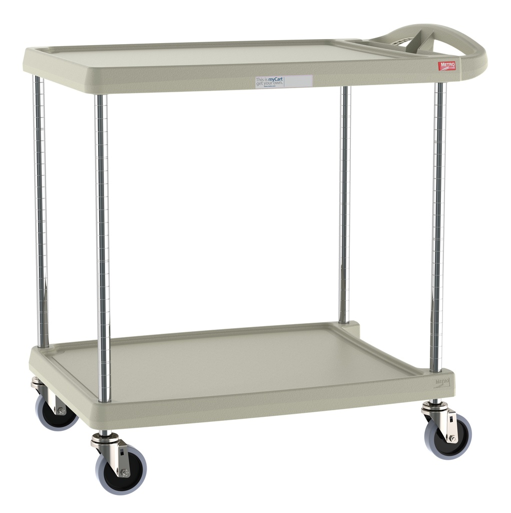 Metro MY2030-24G myCart Series 2-Shelf Utility Cart, Gray, 20" x 30"