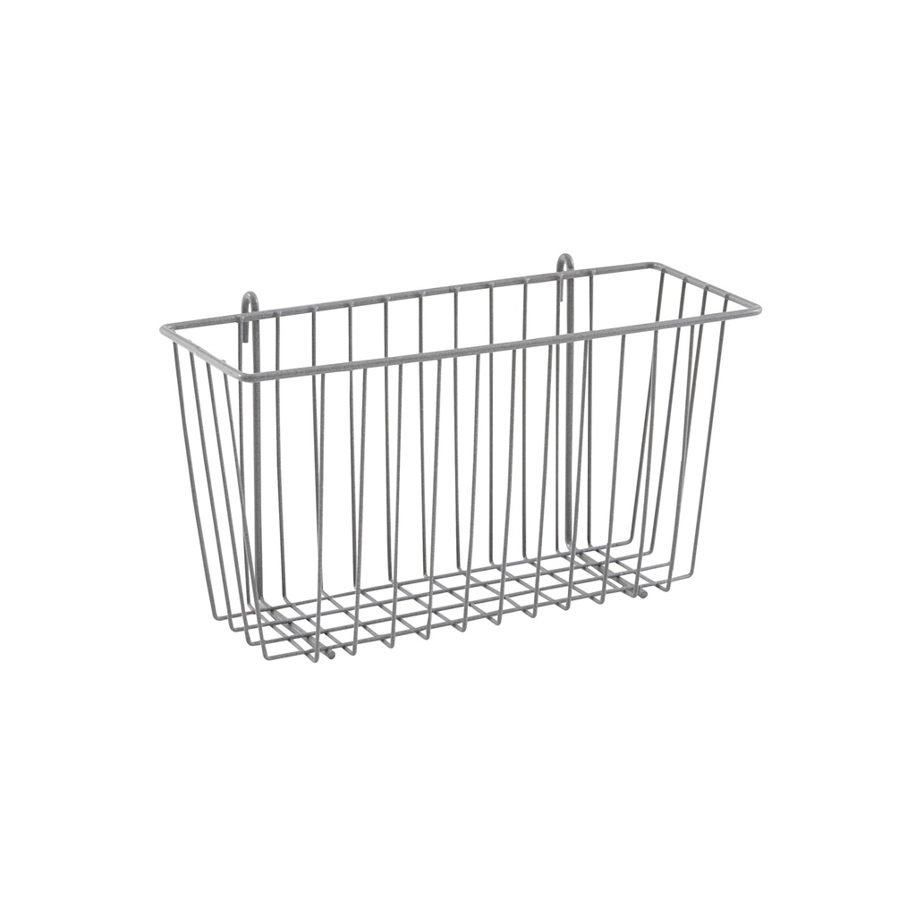 Metro H209K4 Storage Basket for Super Erecta Wire Shelving and SmartWall Wall Shelving, Metroseal Gray Epoxy, 13.375" x 5" x 7"