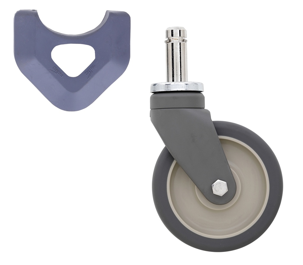 Metro 5PCX 5" Polyurethane Swivel Stem Caster for MetroMax Industrial Plastic Shelving Racks