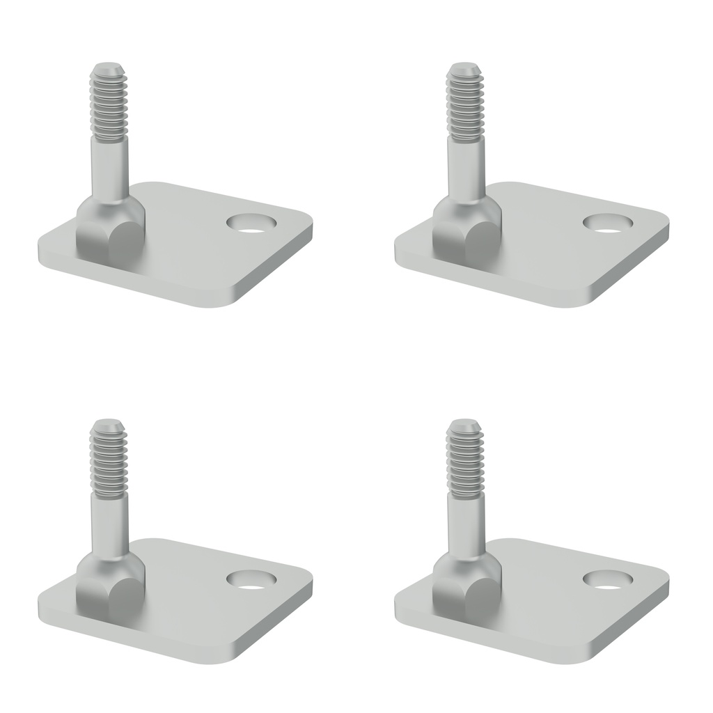 Metro SAFP Threaded Seismic Foot Plate Kit, Pack of 4