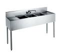 3 Compartment HD All Stainless 60"Deli-C-Store Sink w 2 DB & Fau